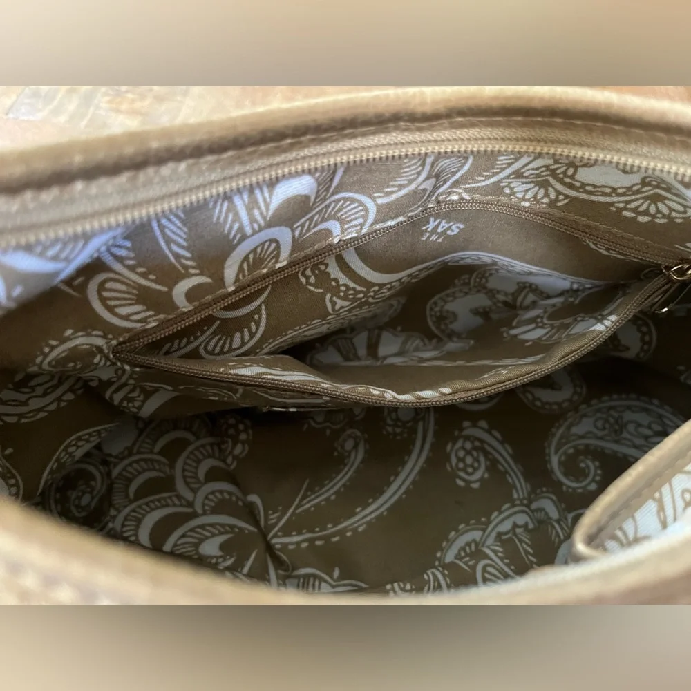 The Sak Metallic Taupe Hobo Shoulder Bag